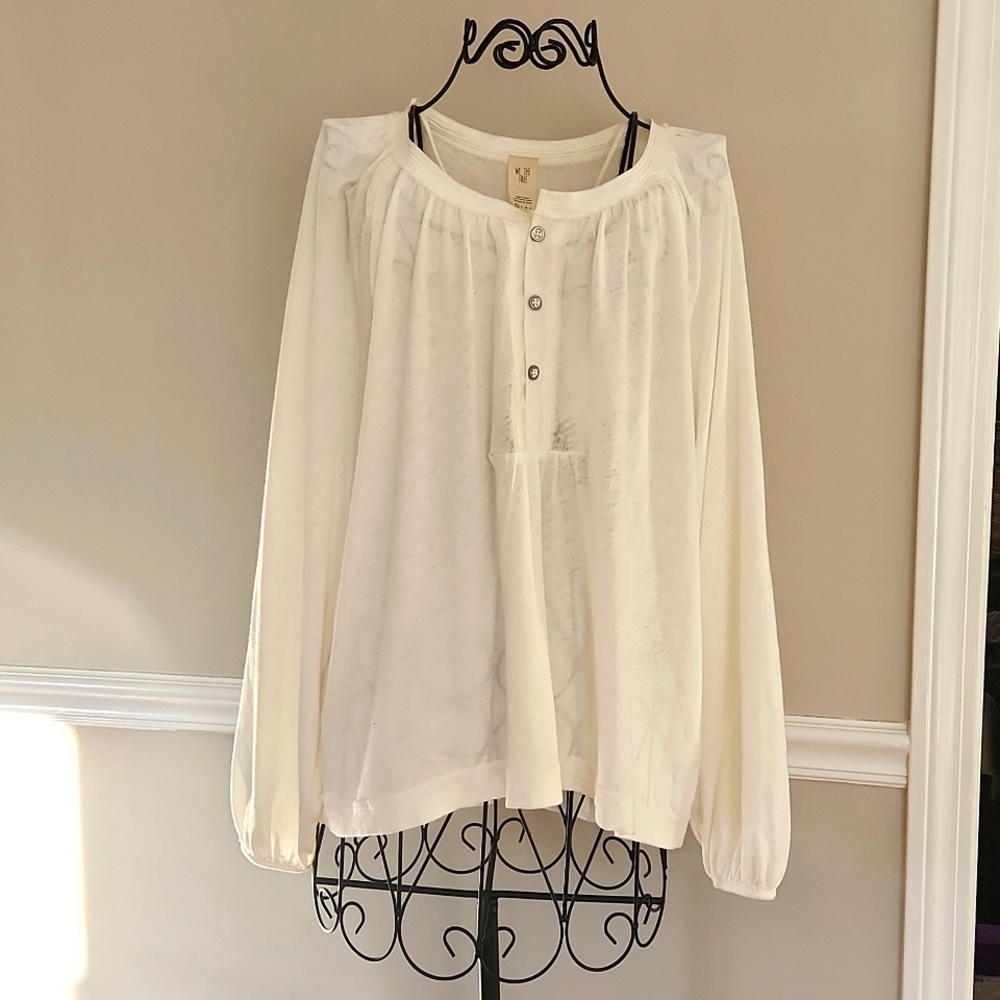 Women's Free People white/cream blouse.